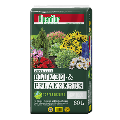 Alpenflor Terra Bona Torfreduzierte Blumen- und Pflanzerde 